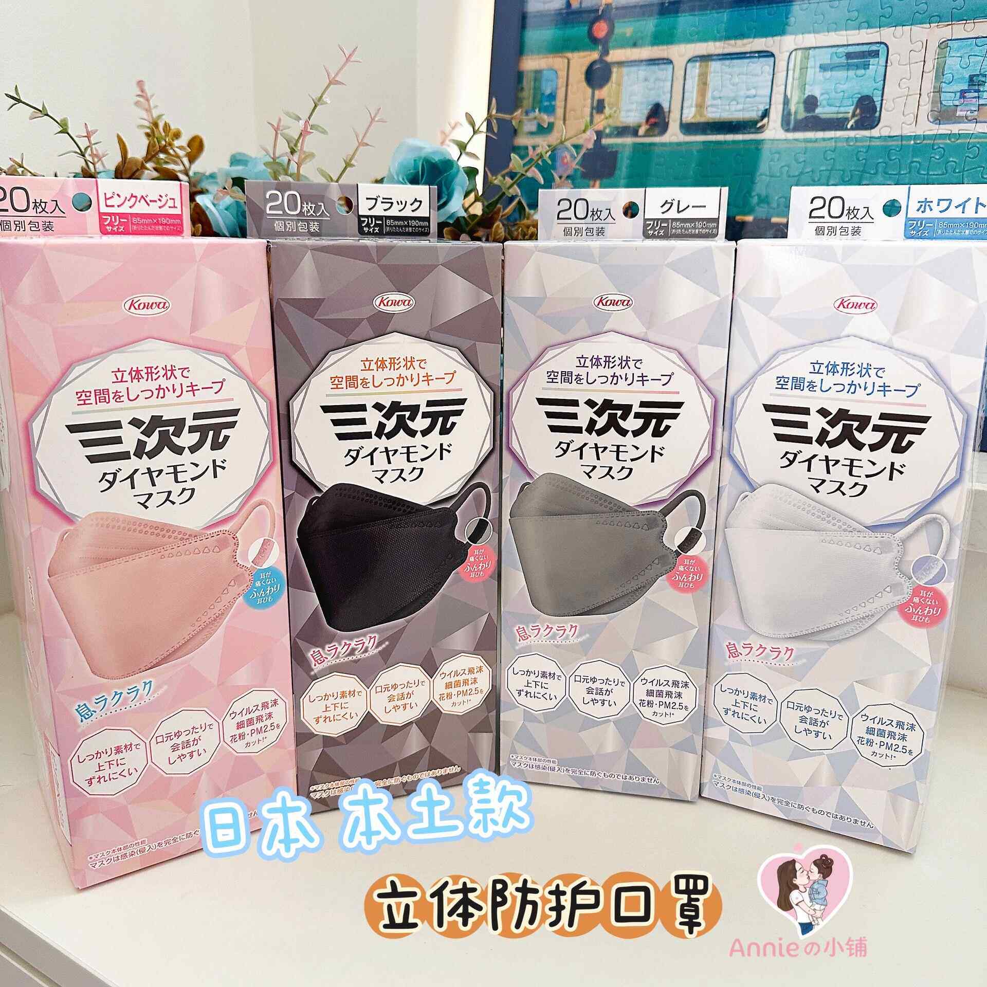 三次元立体口罩兴和一次性男女成人白色薄款透气防尘四层7片装/包