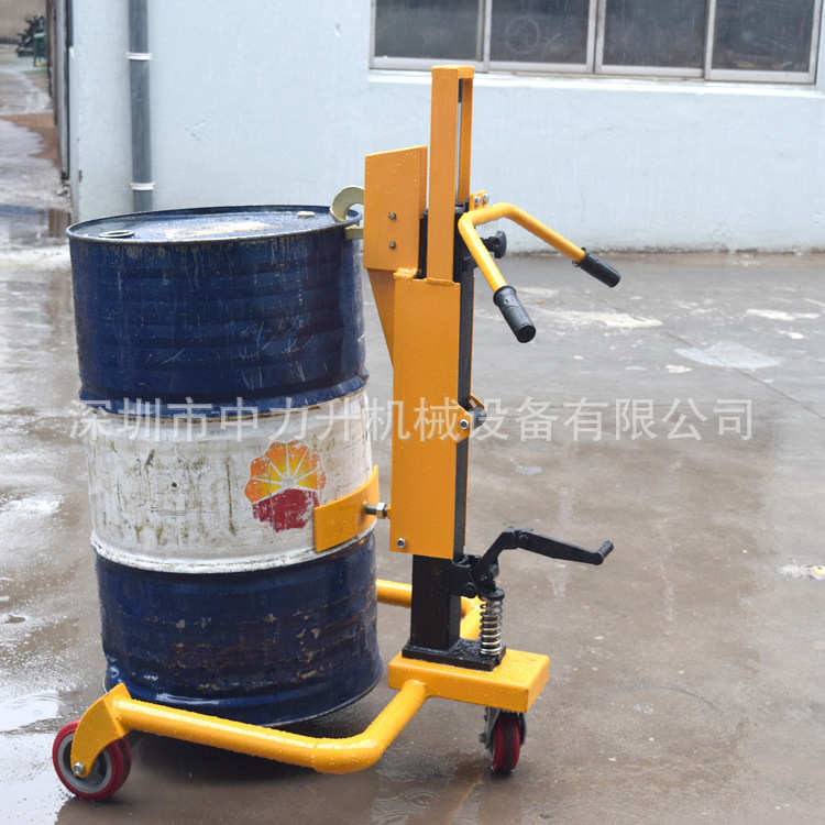 油桶搬运车油桶液压夹托盘装卸车手推油桶 简易车脚踏