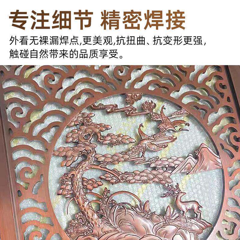 欧式铝雕屏风花格客厅玄关山水画隔断假山镂空浮雕铝合金屏风卧室