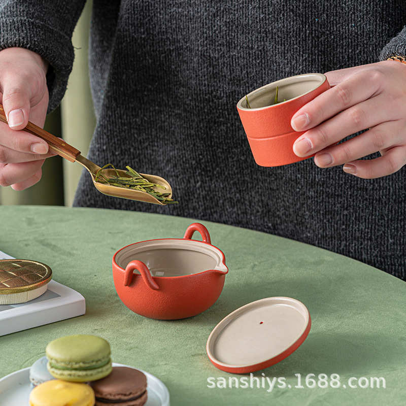 旅行功夫茶具套装办公室会客一壶三杯轻奢家用客厅小套泡茶器定