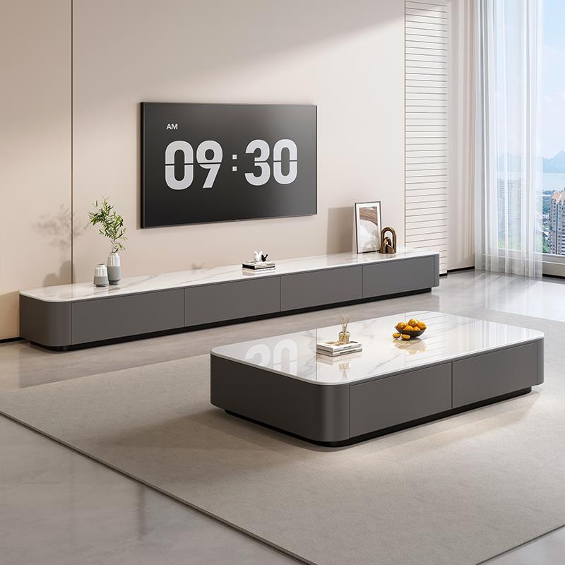 芙蕾米电视柜客厅家用小户型轻奢2025新款现代简约落地茶几电视机柜组合床笠拉车