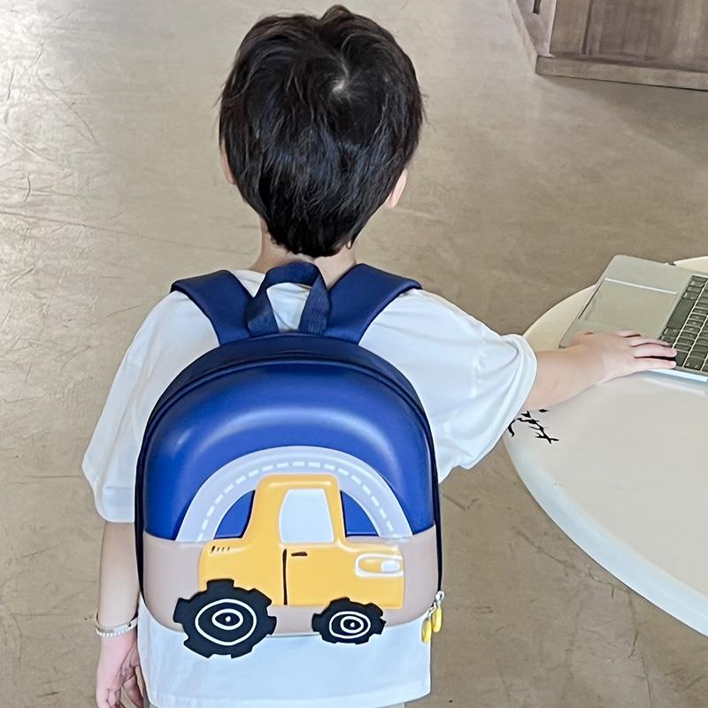 工程车蛋壳儿童书包幼儿园男童旅行轻便宝宝外出小背包女童双肩包