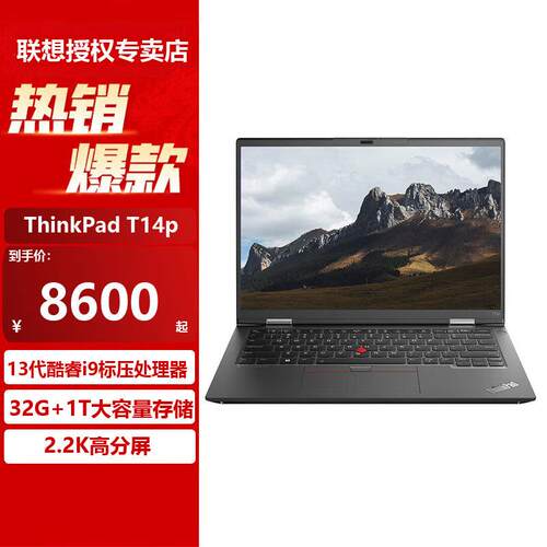 ThinkPadT14p 联.想性能标压工程师本笔记本电脑 酷.睿i9-13900H