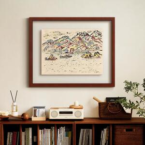 《水彩景韵》水彩风景法式复古客厅装饰画中古风立体装裱玄关挂画