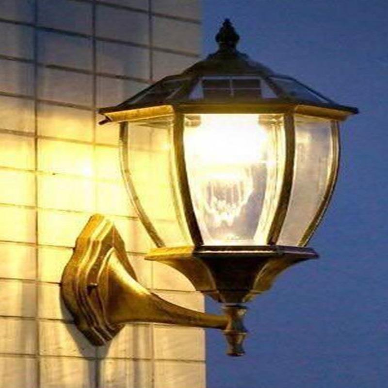 太阳能壁灯 户外庭院灯LED光控感应室外墙壁防水超亮花园太阳能灯