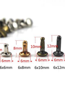 100sets 6mm 8mm Metal Double Cap Rivets Studs Round Rivet fo