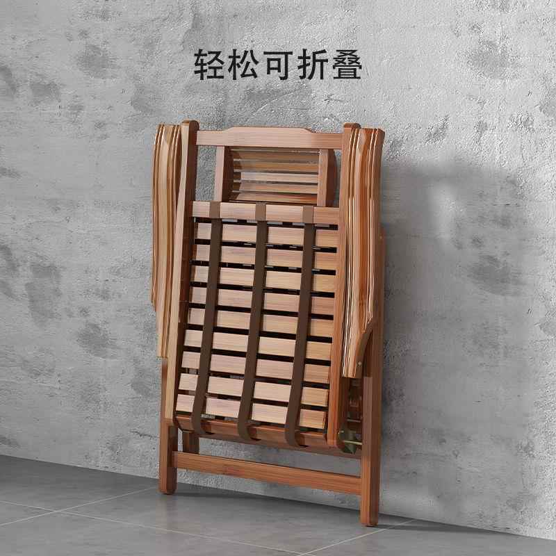 阳台摇椅午休年人椅专用竹子睡老人椅子ZBV家用休闲冬天懒可折叠
