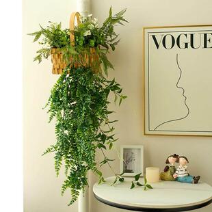 ins田园风彷真花假绿植墙面装饰电表箱遮挡客厅卧室改造挂件藤蔓