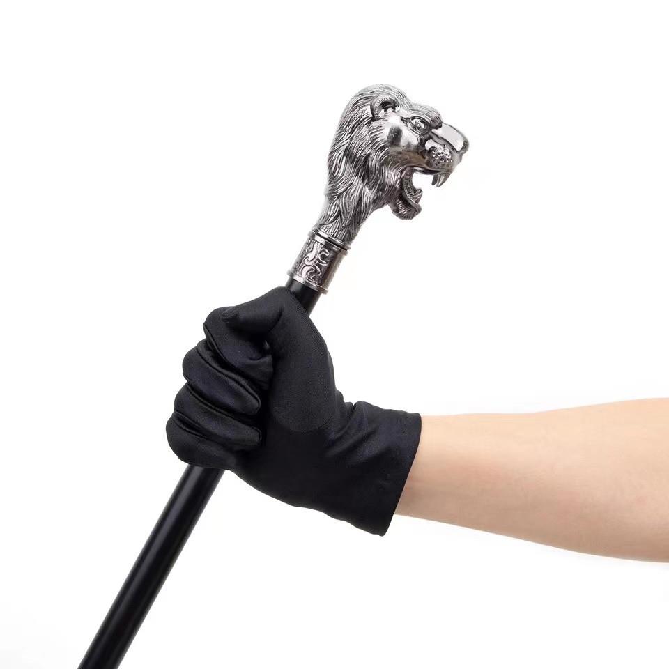 正品金色英伦狮王绅士手杖柄拐仗动物手文子明出棍节日演舞会道具