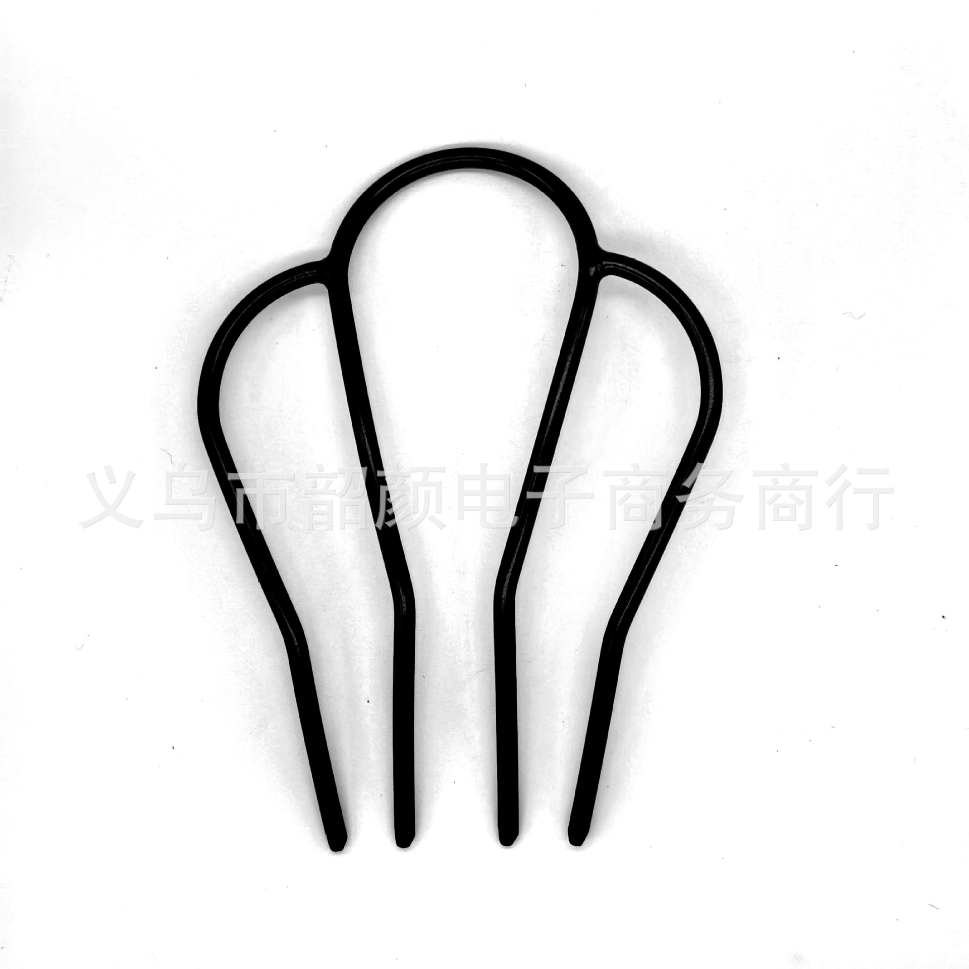 U型发簪丸子头盘发神器四齿插梳2024新款发卡头发固定夹子U形发夹