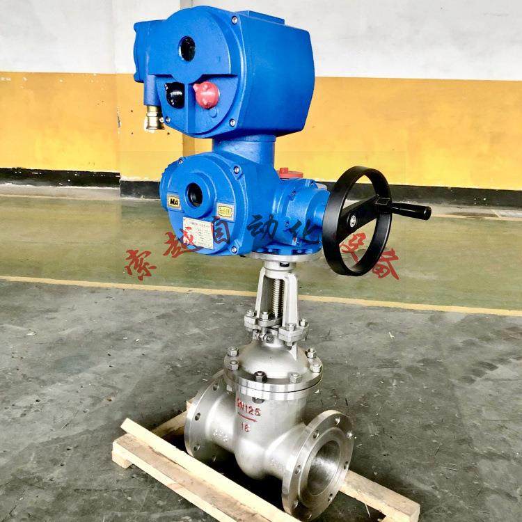 电动闸阀Z941H-16C-DN200智能开关型钢性座封闸门法兰连接