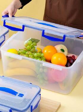 食品级保鲜盒耐高温塑料透明冰柜带盖子密封冰箱水果收纳储物盒