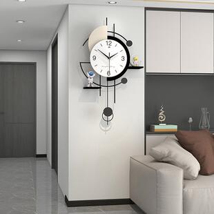 挂钟厅航高级WM863 38感网红代创意宇员摆件时钟挂墙现简约家用客