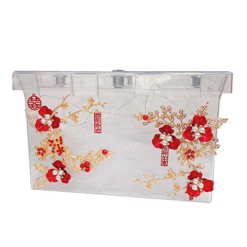 婚鞋盒结婚拍照道具ins装饰四锁抢亲藏鞋盒游戏工具闹玩藏鞋