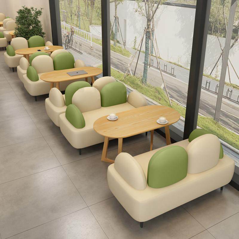 需定制网红茶楼咖啡厅甜品餐饮桌椅组合商用洽谈接待休闲奶茶店卡