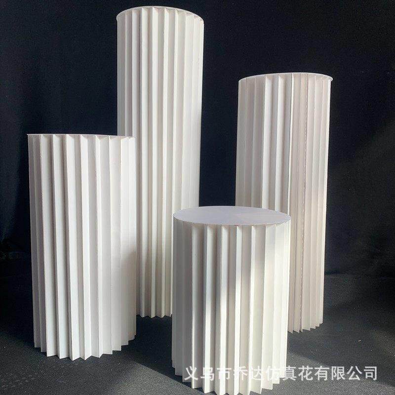 普密叠甜品台婚庆折摆件罗马柱路具引圆柱立柱婚礼道橱窗/折纸装
