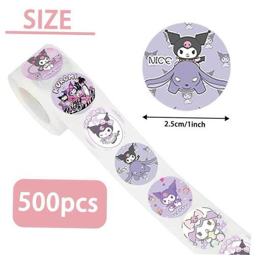 sanrio sticker roll kuromi melody cinnamonroll stickers贴纸