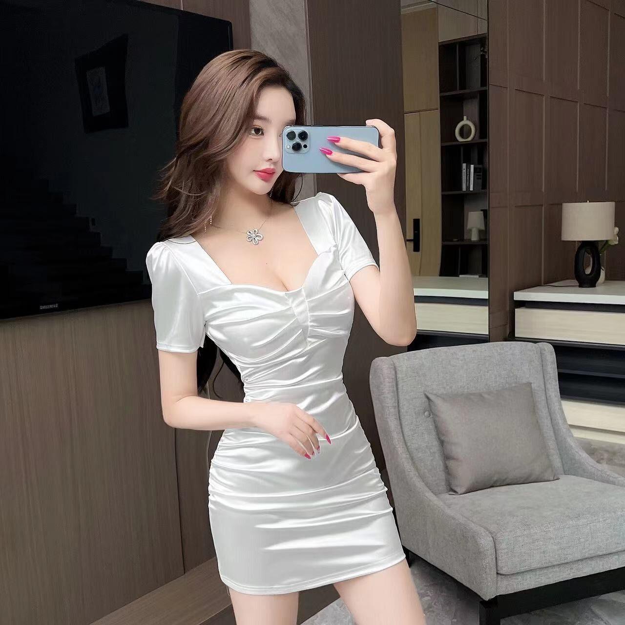 夜场上班衣服足疗按摩店女技师工作服女包臀短裙性感夜总店洋装