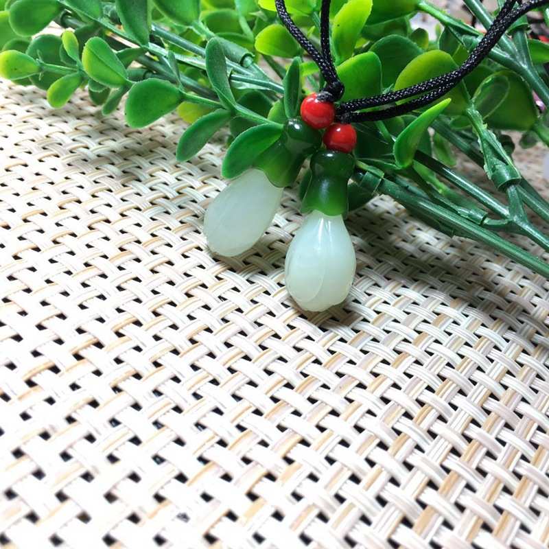 批发  和田白玉挂件挂饰 和田玉兰花吊坠 男女款