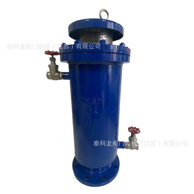 CARX日标JIS10K污水复合式法兰排气阀铸钢WCB材质带排污口