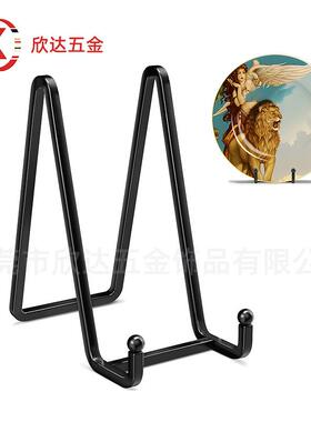 跨境新款方线铁艺摆件支架 简约金属照片相框支架 瓷盘展示架现货