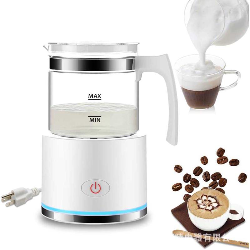 Milk Frother电动家用打奶器冷热咖啡玻璃款全自动打泡器奶泡机