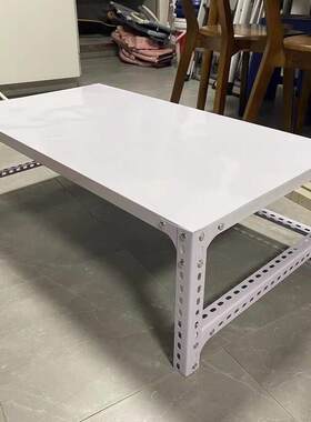 角钢角铁货架小桌子工具架操作台写字茶台办公台一层简易打包台