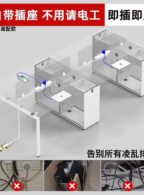 职员办公位桌椅2组合办财公室简约员工工位人4人屏风务桌办Q-8公