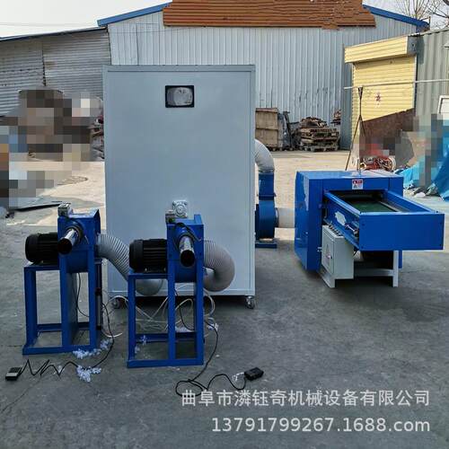 菏双口LY-100玩具充棉机珍珠棉维纤绵开松机沙冲发抱枕靠背泽棉机