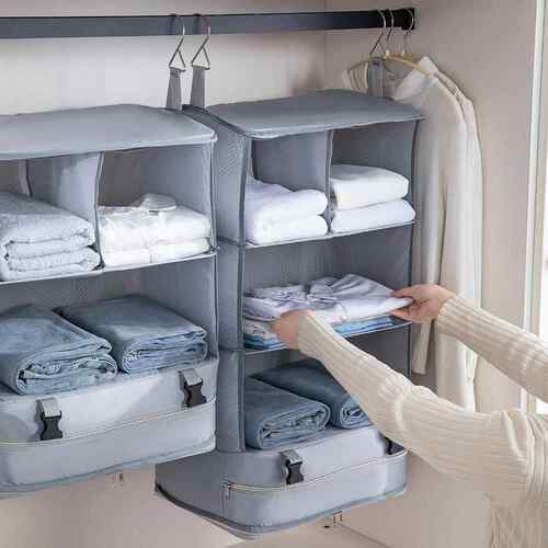 户旅行收F-0618纳挂袋行李箱多功能外收纳包衣挂式衣服收悬纳柜袋