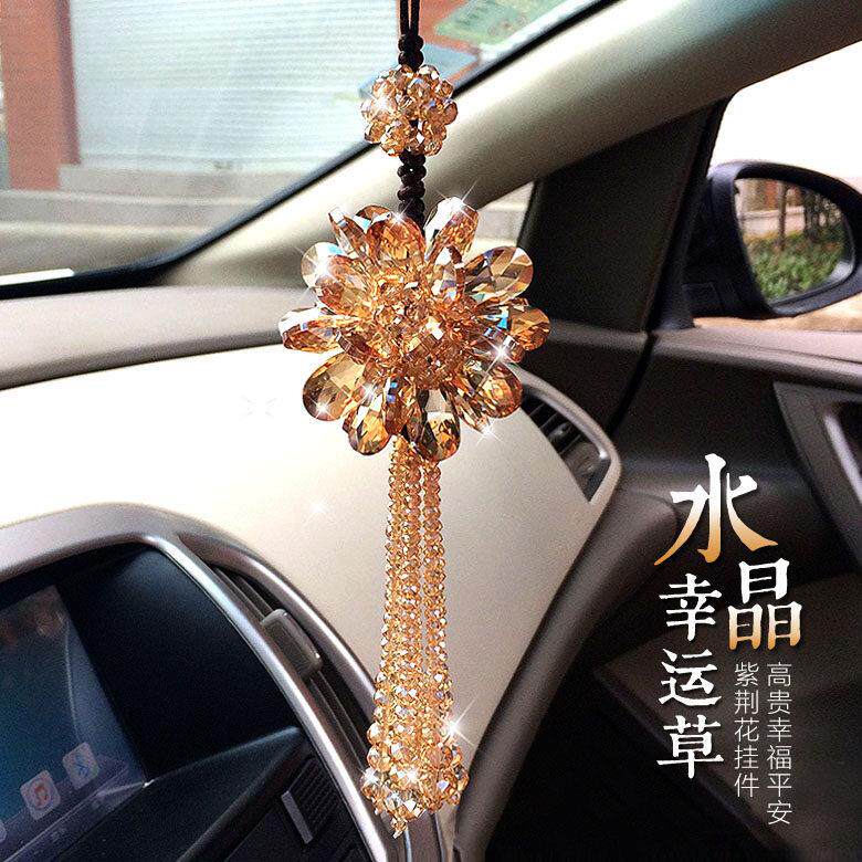 高档汽车挂件水晶汽车挂件女士车内挂饰车载后照镜吊饰车内挂饰水