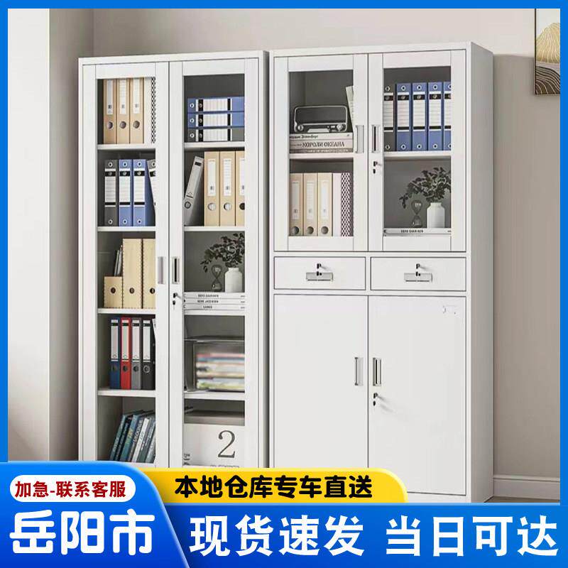 岳阳中二斗铁皮文件柜办公室会计凭证柜加厚钢制资料档案柜带锁