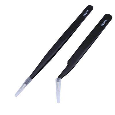 2pcs/lot Anti-static Precision Tweezers Set Pinzas Pincet St
