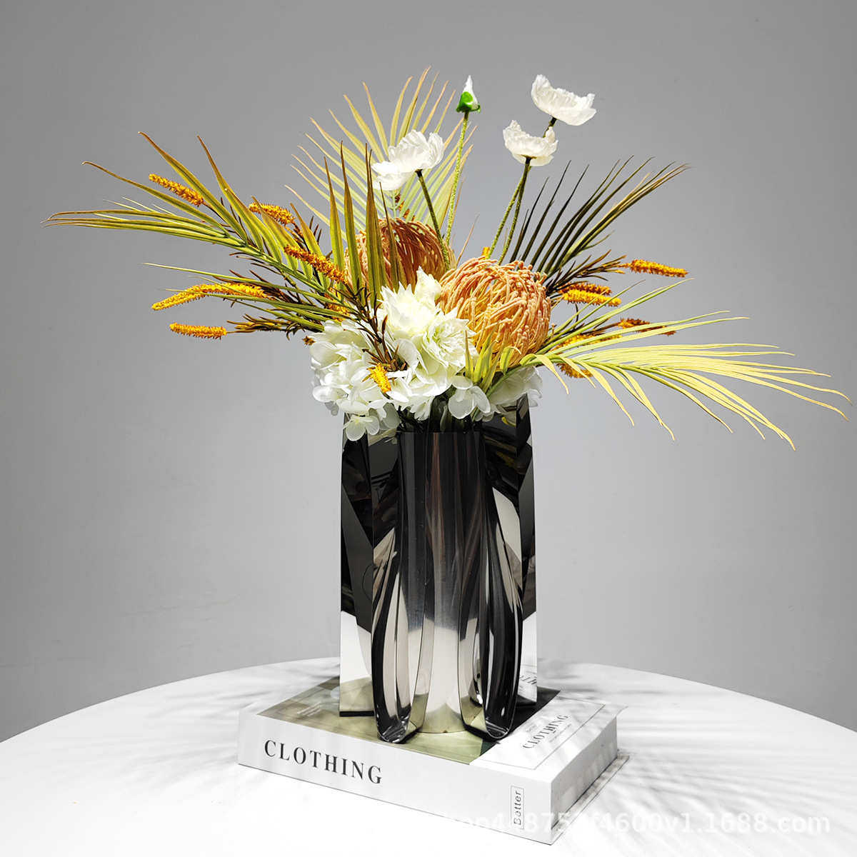 现代轻奢酒店花艺盆景插花仿真花桌面餐桌摆件装饰工艺假绿植套装,鲜花速递/花卉仿真/绿植园艺,仿真绿植,淘宝优惠券,粉丝福利购,淘宝优惠卷