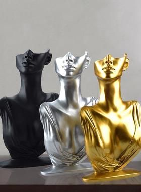 树脂工艺品首饰戒指展示架人像模特饰品陈列摆件珠宝饰品展示道具