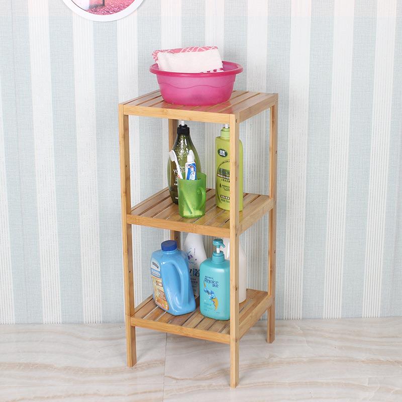 强楠竹浴室置物架落地层架子简易客厅九书架收架BMQ纳架物架储卫