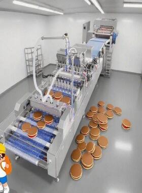全自动铜锣烧生产设备铜板烙印夹心合馅理料包装上海厂家机械食品