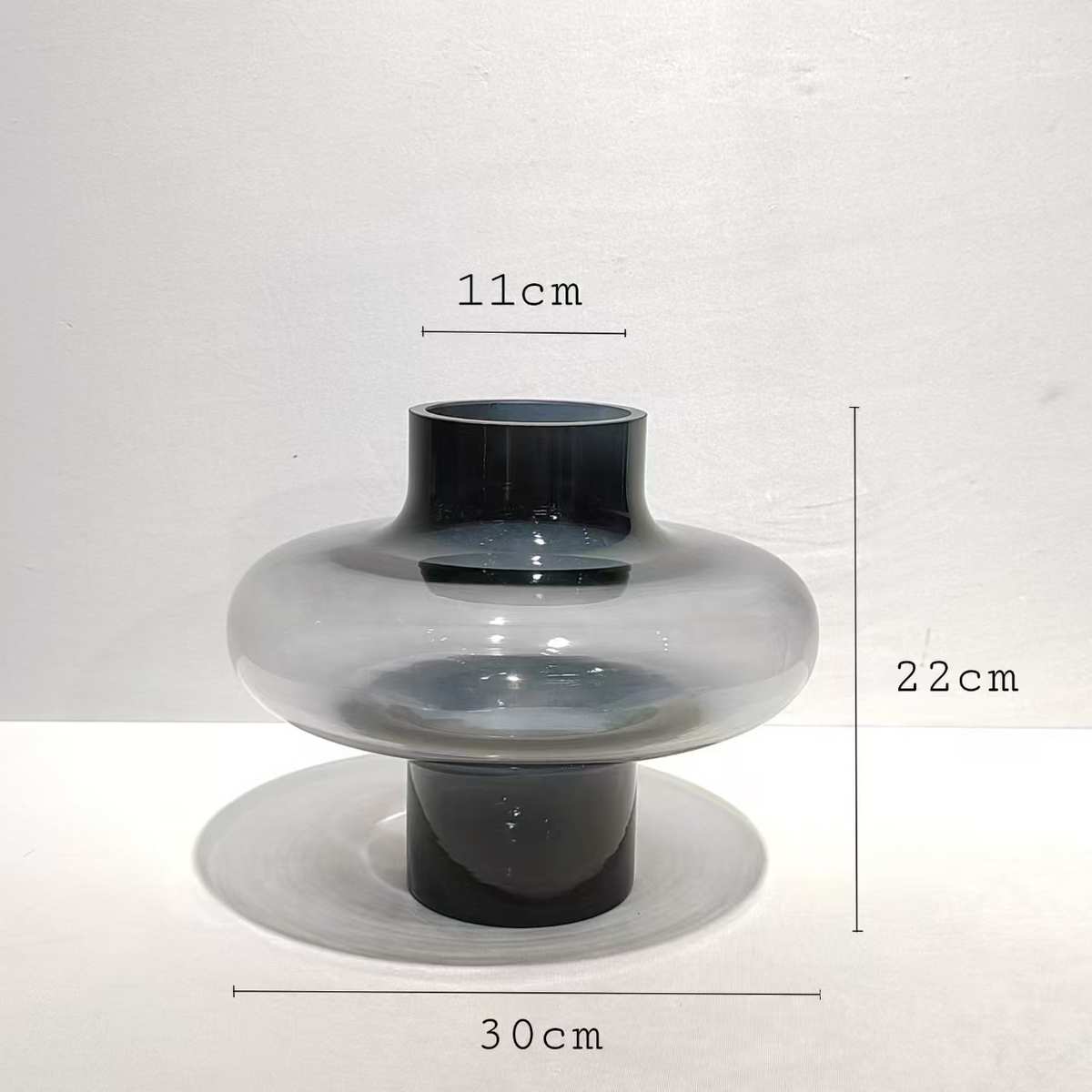 样板间摆插花设计收口台面现代装饰创意玻璃家居花瓶大肚简约桌面