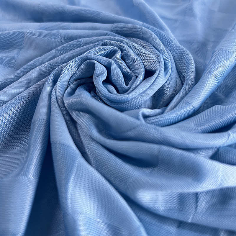 凉感 锦纶尼龙凉面料面料针织凉面料方格冷感感冷感感   接触面料