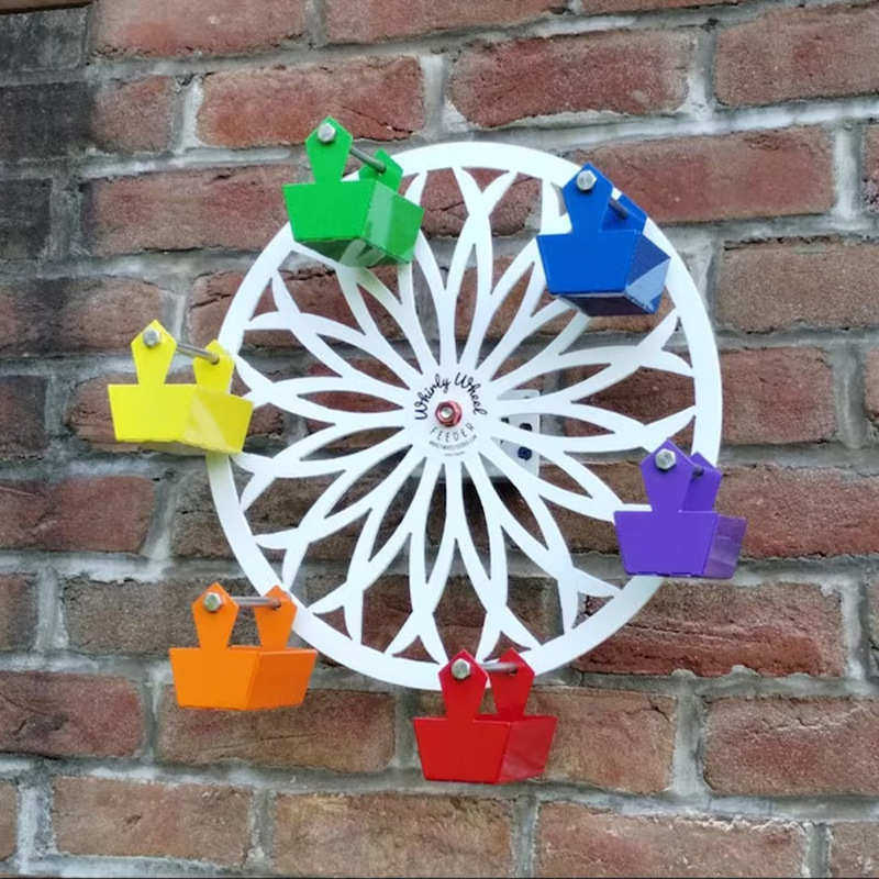 摩天轮喂鸟器Spin the bird feeder户外花园露台虹色喂鸟器,宠物/宠物食品及用品,鼠类喂食器,淘宝优惠券,粉丝福利购,淘宝优惠卷