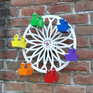 feeder户外花园露台虹色喂鸟器 bird 摩天轮喂鸟器Spin the