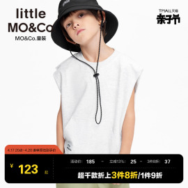 littlemoco童装春秋装男童无袖，套头卫衣儿童，背心女童上衣大童