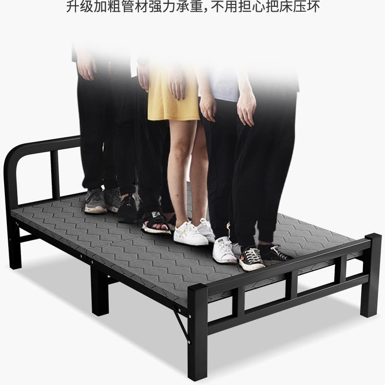 折叠铁床单人床午休床家用简易床成人出租房宿舍办公室午休铁床