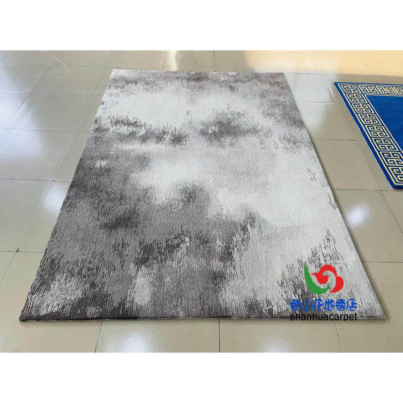 新中式灰色抽象水墨画客厅茶几沙发地毯大厅接待室贵宾室会议室