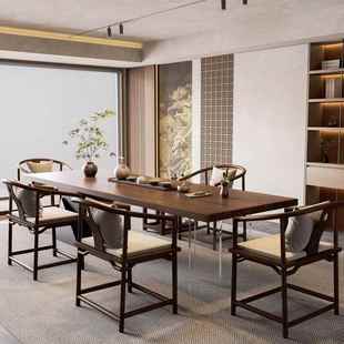 新式 可茶桌E0级煮榫 中实WKY木松木大板茶桌一体两用设计205新2款