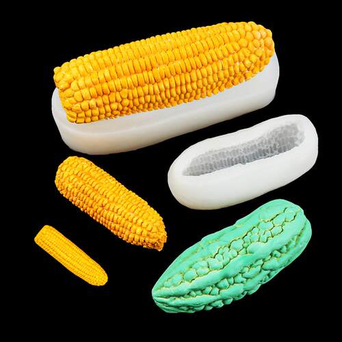 苦瓜慕斯蛋糕家用diy小玉米黄瓜果冻硅胶模具3d玉米磨具网红模具