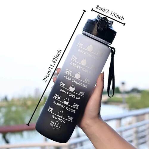 Large Capacity Fashion Gradient Plastic Cup Outdoor Sports K