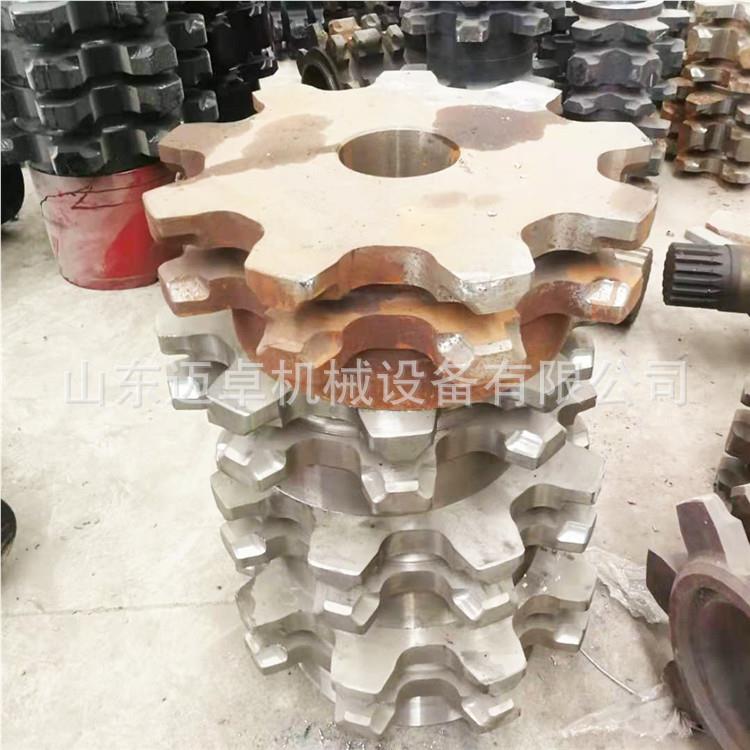 供应矿齐全用送刮板输机链轮 九齿链七齿轮 刮输送机链轮组板件