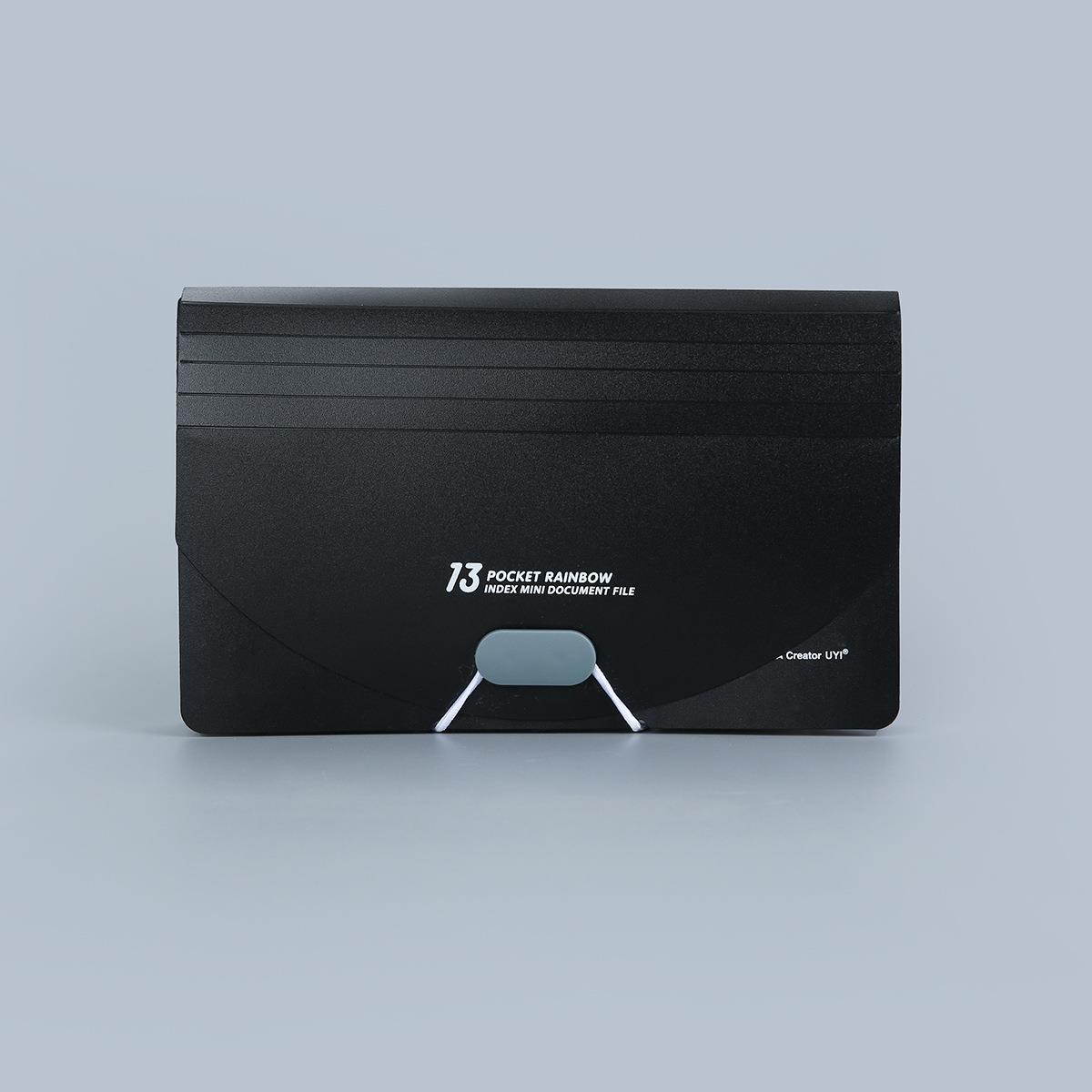 跨境A6迷你三边封彩虹风琴包文件夹13格大容量挂绳票据夹现货