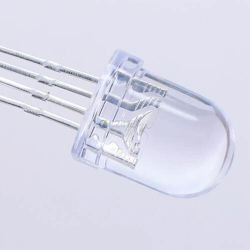 f8全彩透明共阴8mm四脚RGB红绿蓝全彩直插式LED灯珠发光二极管